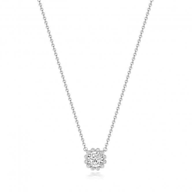18ct White Gold Diamond Illusion Necklace NDQ126WDiamond JewelleryNDQ126W