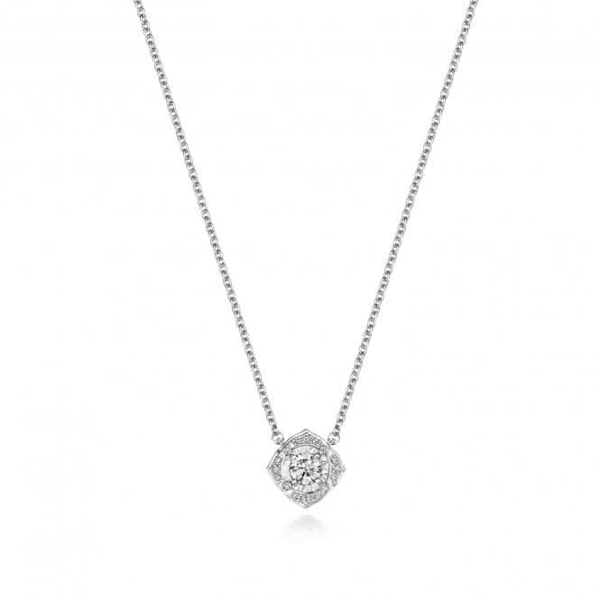 18ct White Gold Diamond Illusion Necklace NDQ129WDiamond JewelleryNDQ129W