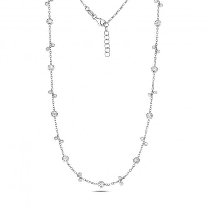 Diamond Jewellery 18ct White Gold Necklace NDQ155W