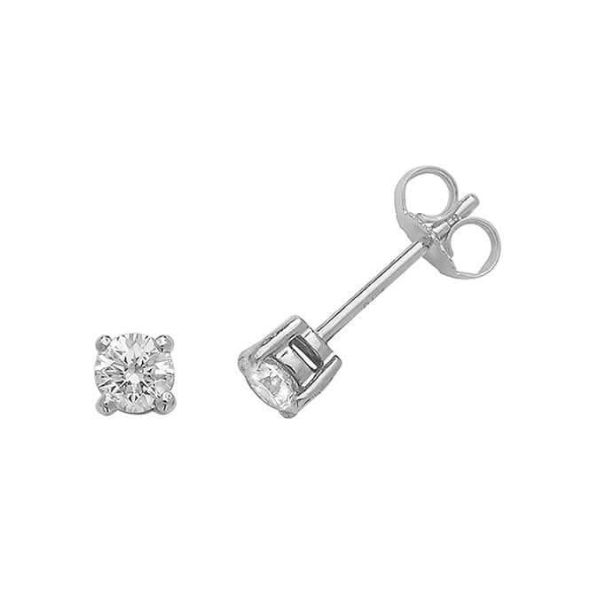 Diamond Jewellery 18K White Gold Studs EDQ188W