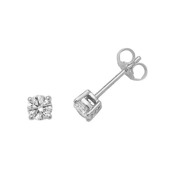 Diamond Jewellery 18CT White Gold Stud Earrings EDQ189W