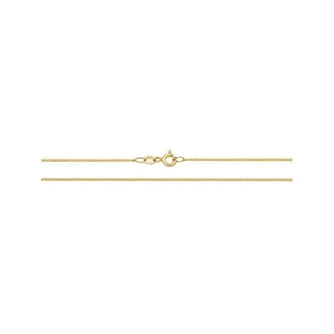 18ct Yellow Gold Close Curb Chain CQ160Acotis Gold JewelleryCQ160/16