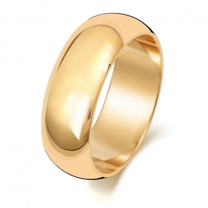 Wedding Band 18K D Shape 7mm-1.5 Wedding  Ring WQ107M