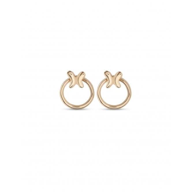 18K Gold Plated Butterfly Detachable Hoop Earrings PEN0926ORO000UNOde50PEN0926ORO000