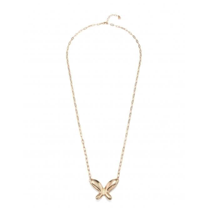 18K Gold Plated Butterfly Wings Necklace  COL1860ORO0000U