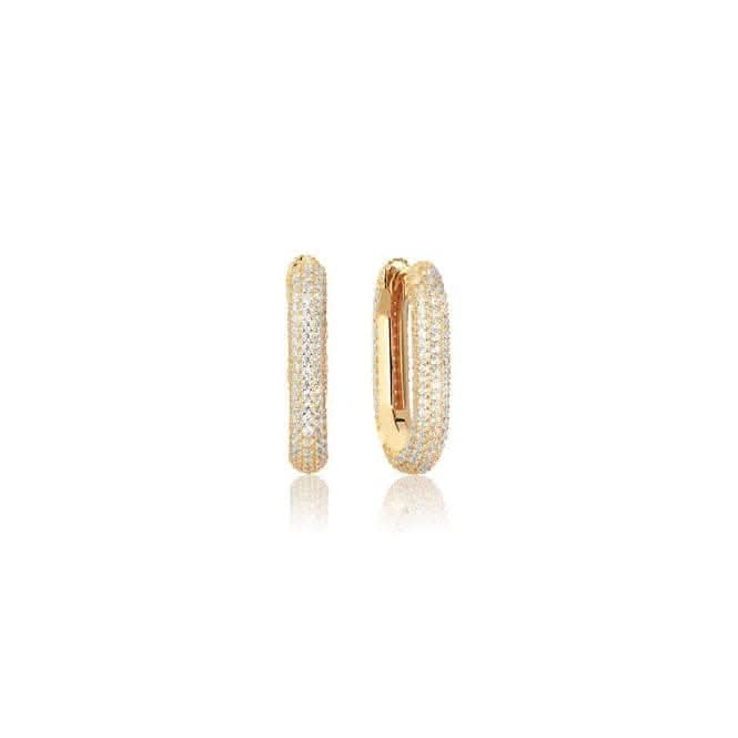 18k Gold Plated Capri Medio Earrings SJ-E62011-CZ-SG