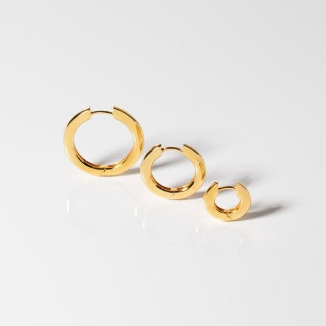 18k Gold Plated Carrara Pianura Medio Earrings SJ-E2471-YG