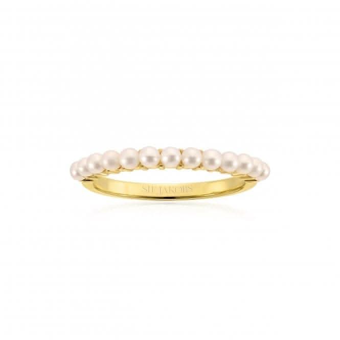 18k gold plated Ellera Perla Ring SJ-R2869-P-YG