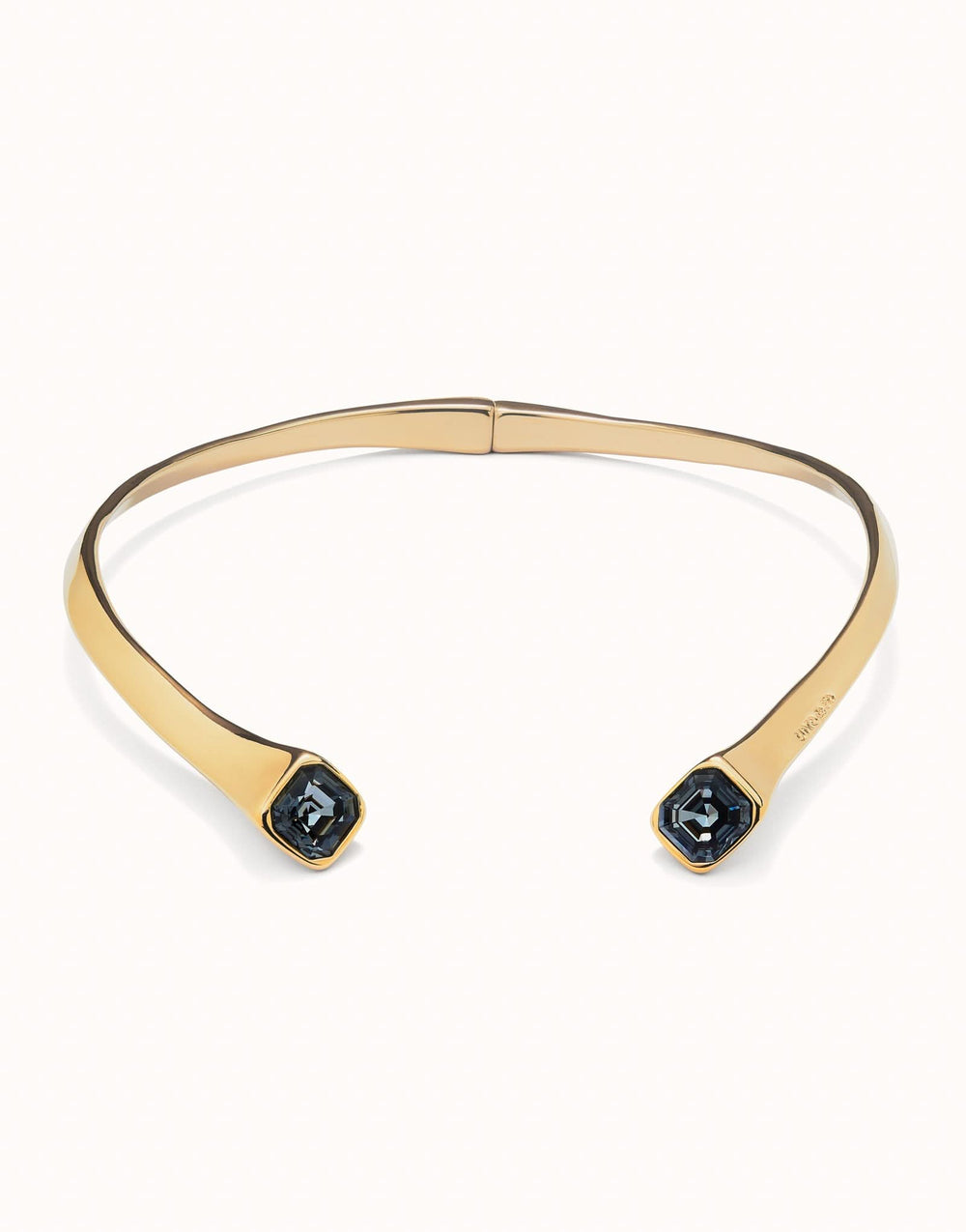 18k Gold Plated Faceted Crystal Black Necklace COL1953NGRORO