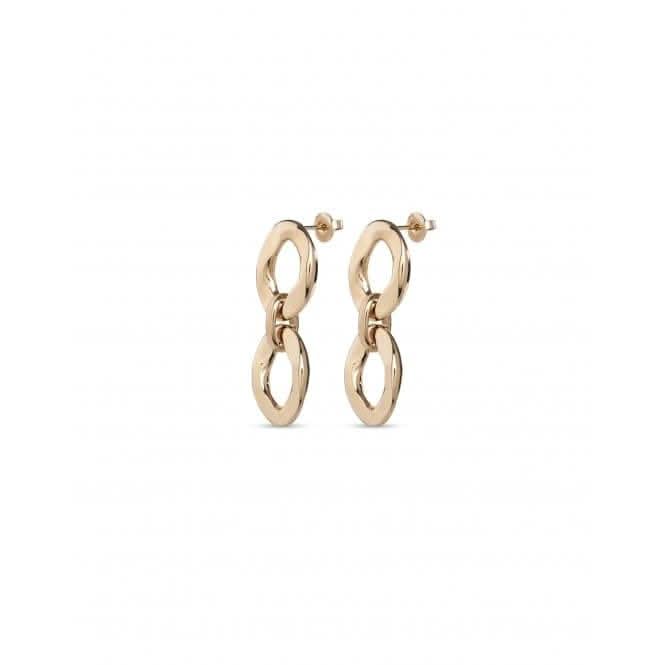 18K Gold Plated Groovy Earrings PEN0931ORO0000U