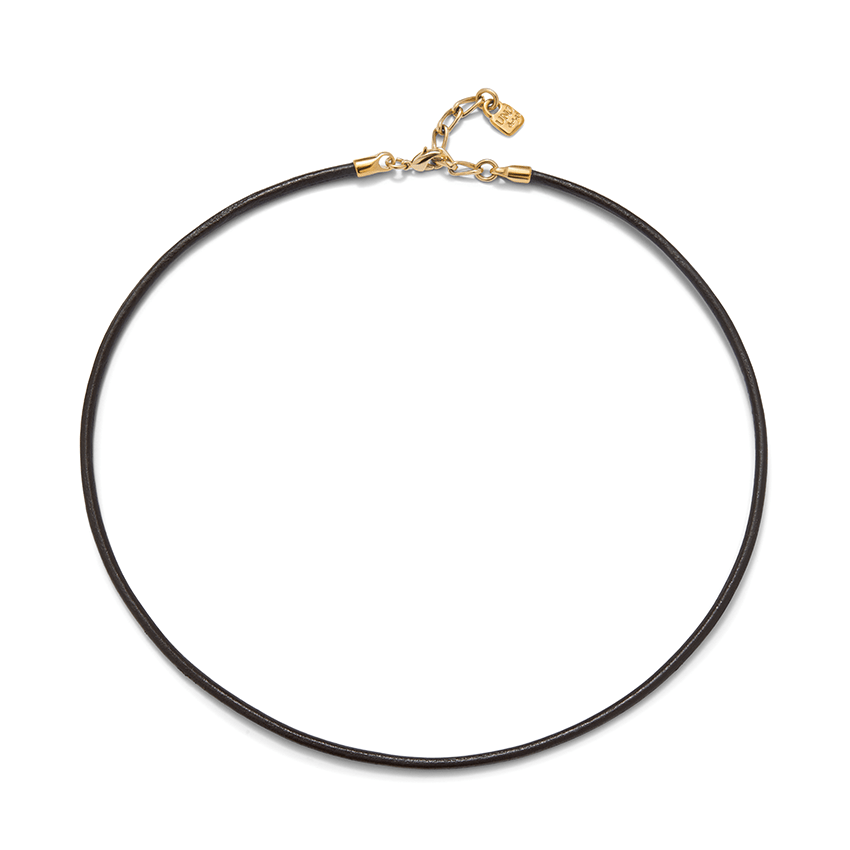 18k Gold Plated Hazte Black Necklace COL1975ORO0000U
