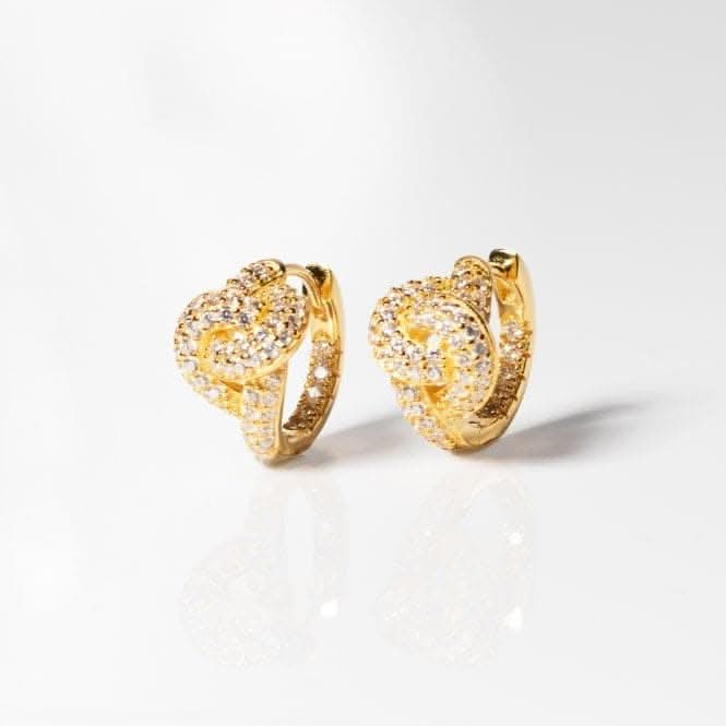 18k Gold Plated Imperia Creolo Earrings SJ-E10752-CZ-YG