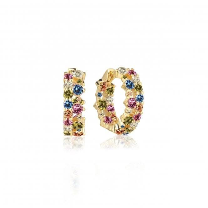 18k Gold Plated Livigno Creolo Piccolo Earrings SJ-E2363-XCZ-YG