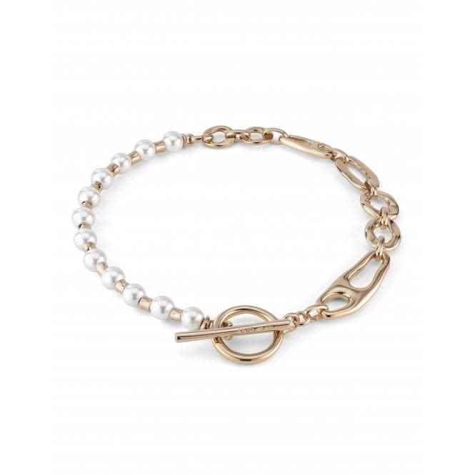18K Gold Plated Pearl And Match Necklace COL1841BPLOROUNOde50COL1841BPLORO