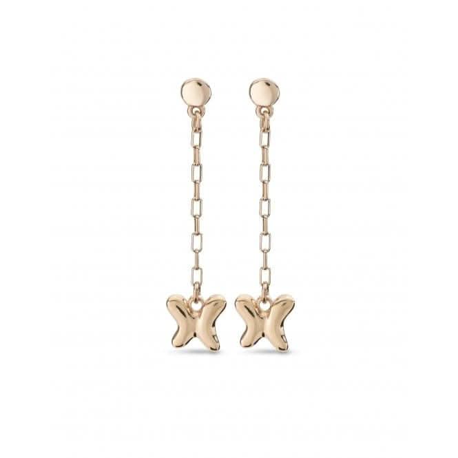 18K Gold Plated Pendant Small Butterfly Wings Earrings PEN0925ORO000UNOde50PEN0925ORO000