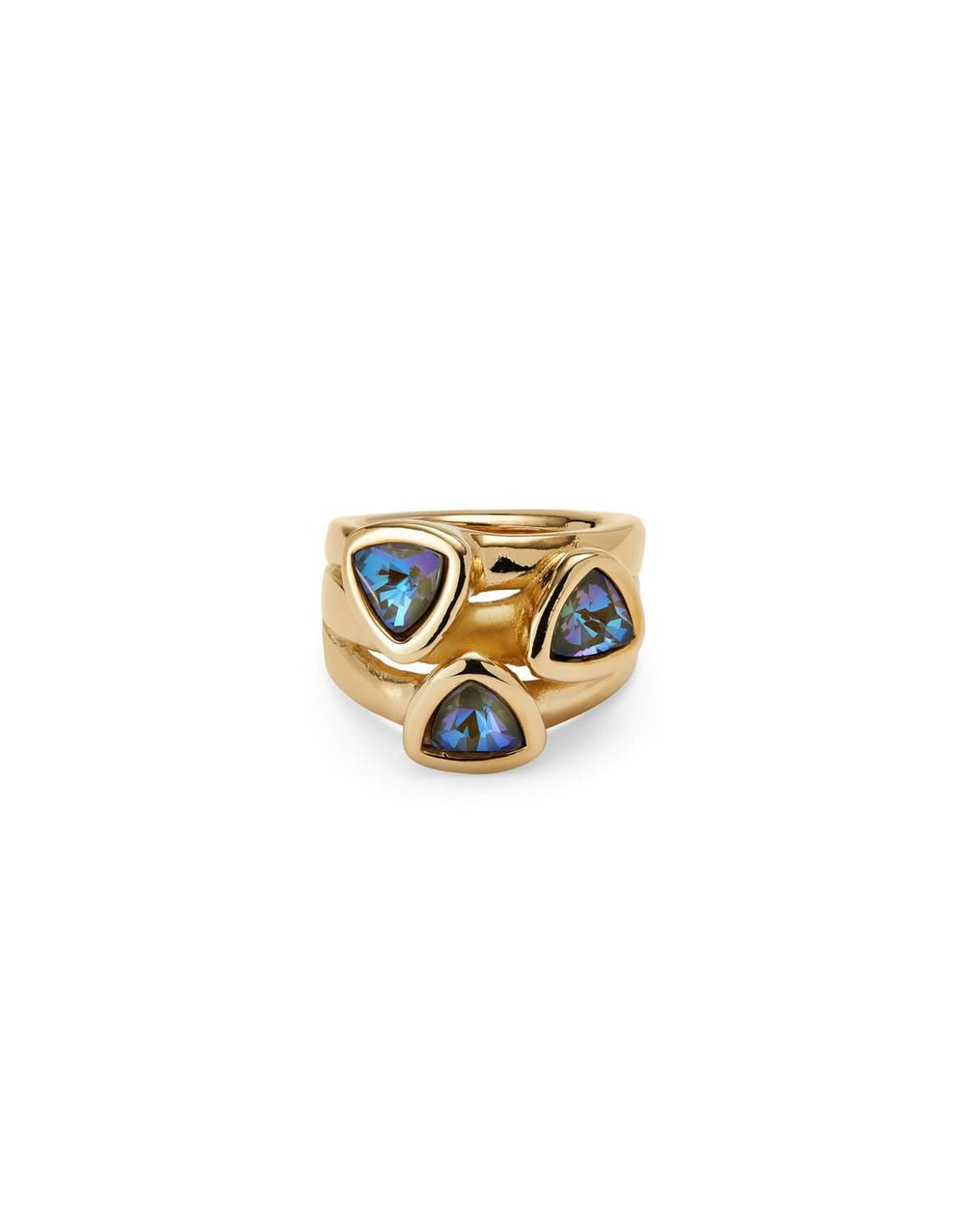 18k Gold Plated Ser Camaleonica Multicoloured Ring ANI0849MCLORO