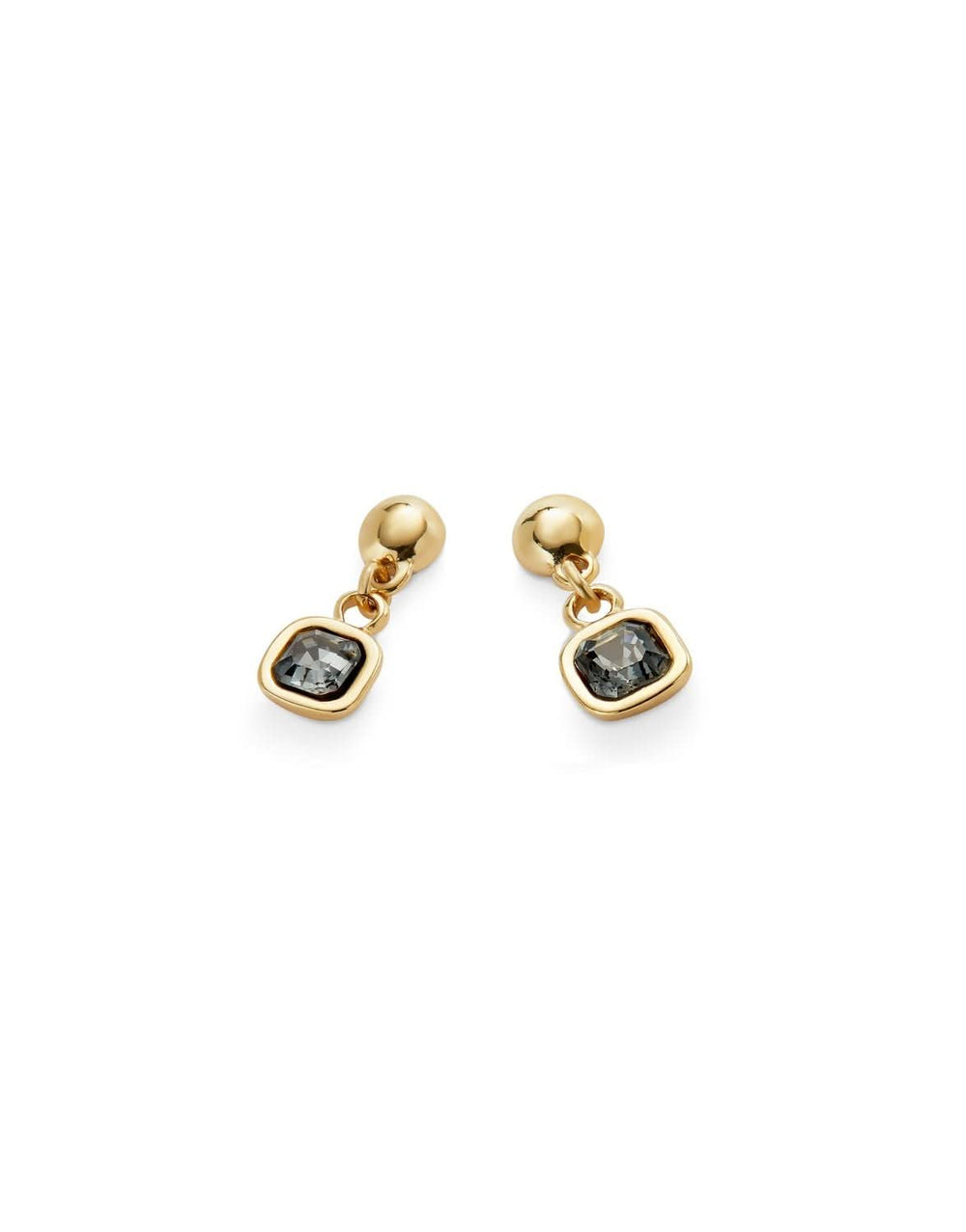 18k Gold Plated Ser Expresiva Black Earrings PEN0998NGRORO0U
