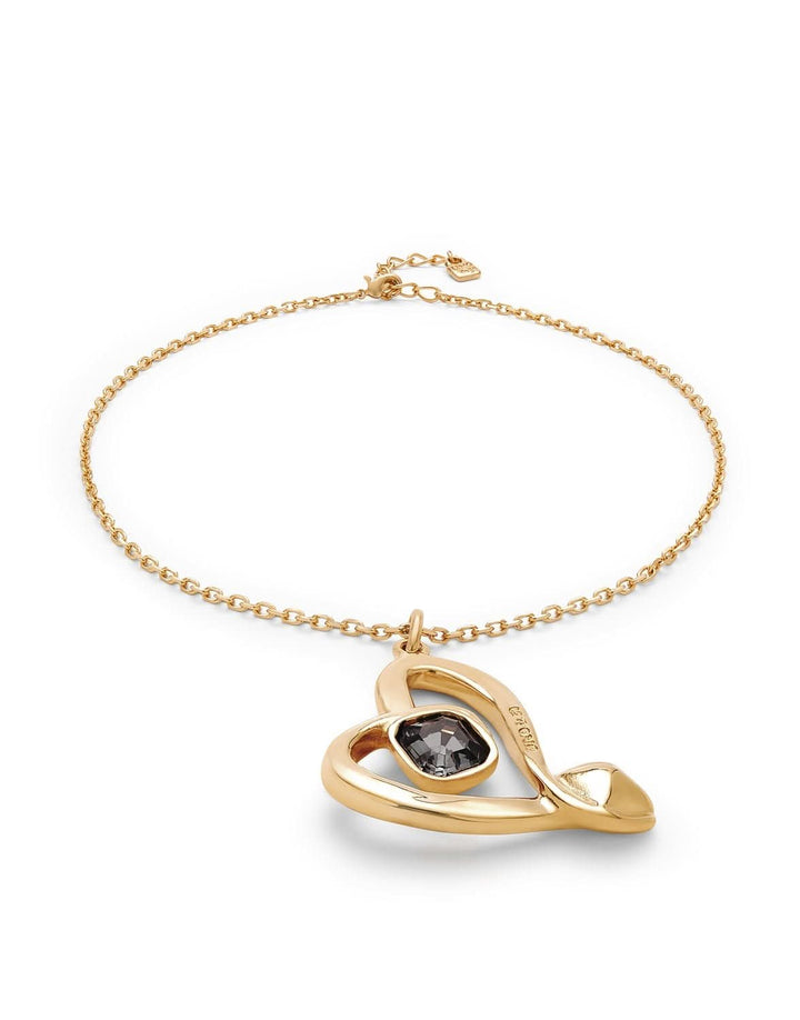 18k Gold Plated Ser Expresiva Black Pendant Necklace COL1989NGRORO0UUNOde50COL1989NGRORO0U