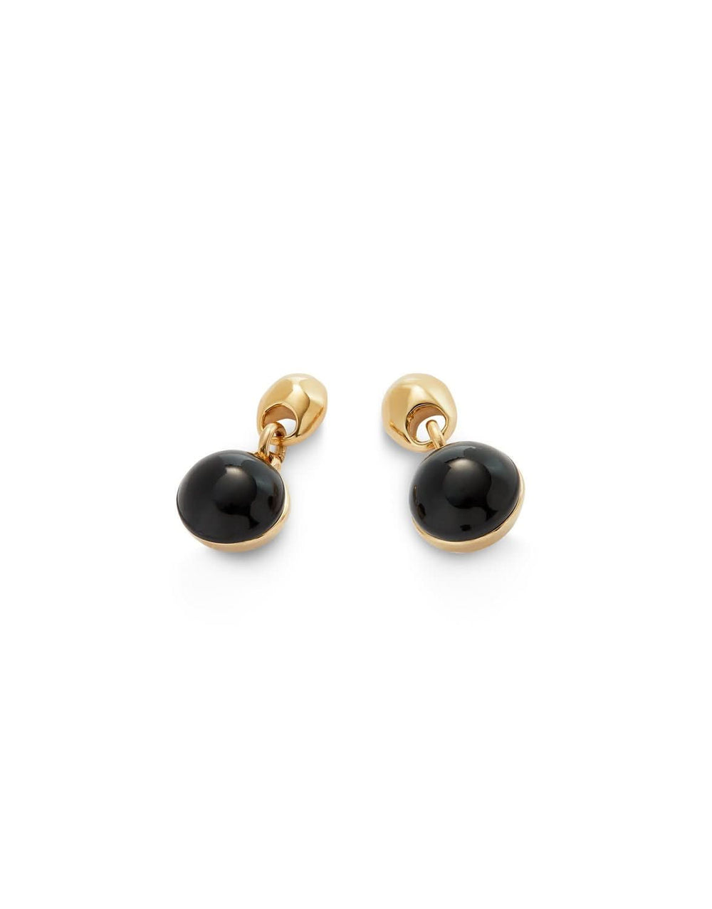 18k Gold Plated Ser Fascinante Black Earrings PEN0995NGRORO0U