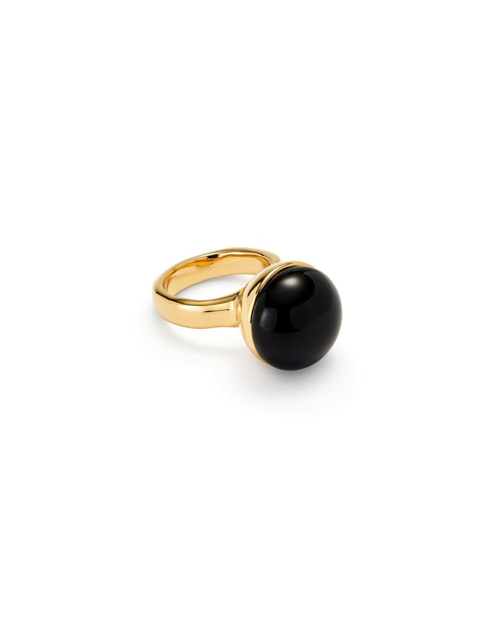18k Gold Plated Ser Fascinante Black Ring ANI0845NGRORO