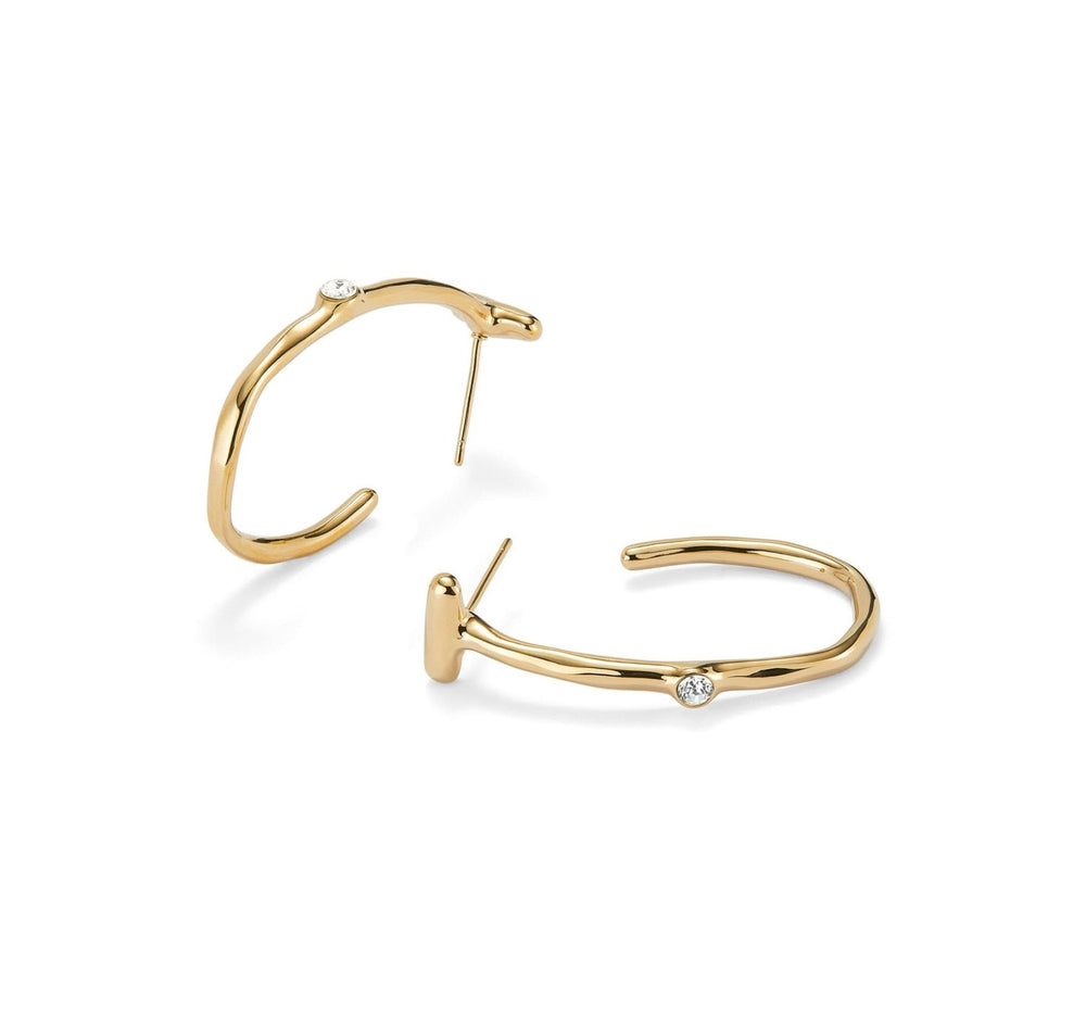 18k Gold Plated Ser Indomable White Earrings PEN0959BLNORO0U