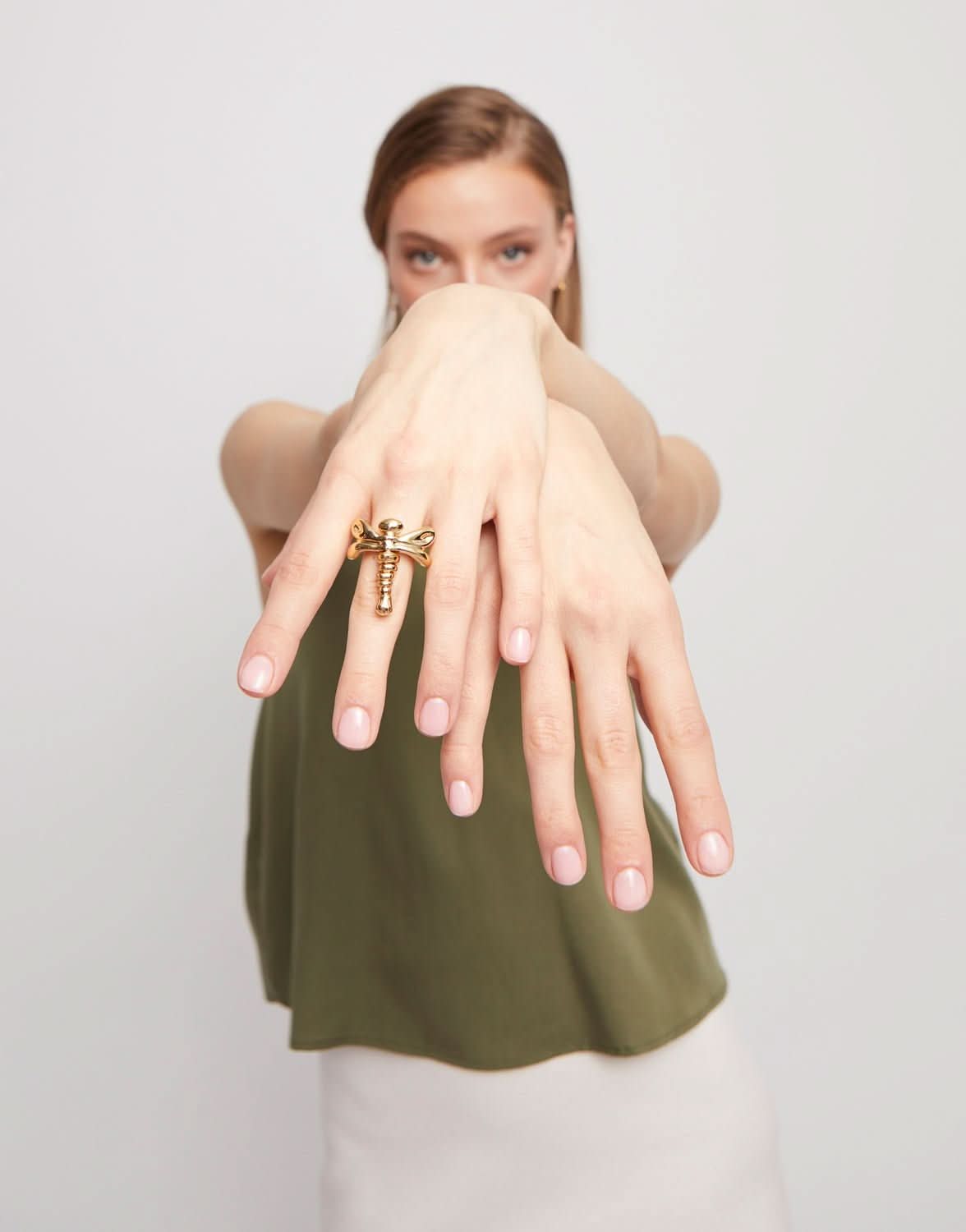 18k Gold Plated Ser Rebelde Gold Ring ANI0820ORO000UNOde50ANI0820ORO00012