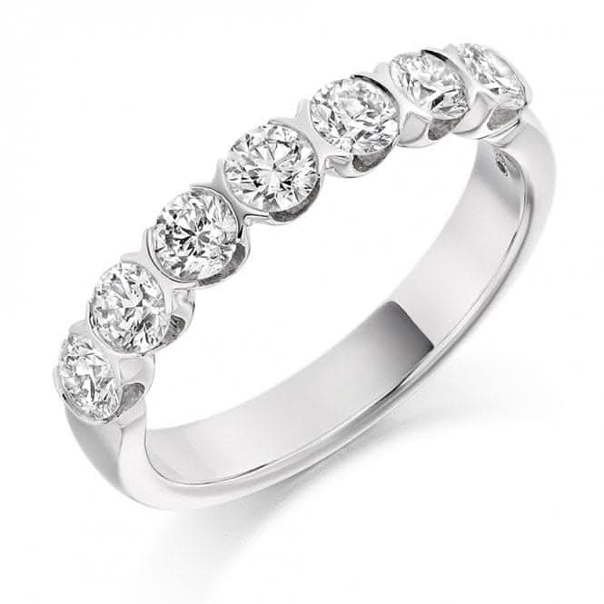 Harmony Collection 1ct Round Brilliant 3.4mm Half Eternity Ring