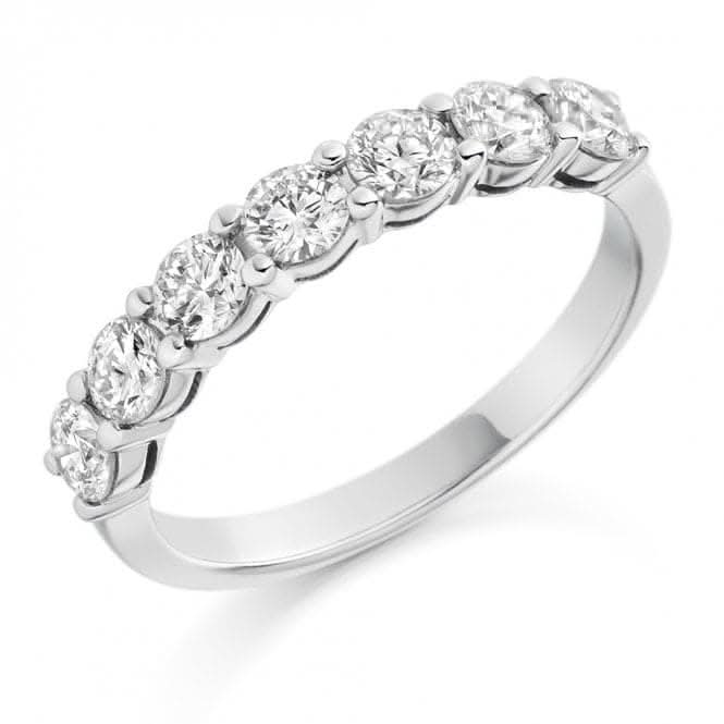 Harmony Collection 1ct Round Brilliant 3.4mm Half Eternity Ring