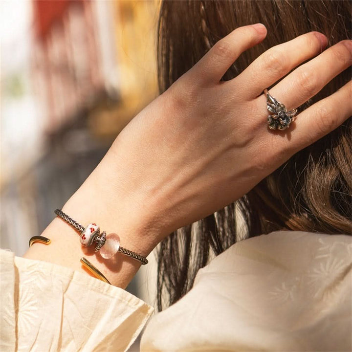 Petal Lace Glow Glass Bead TGLBE-00255