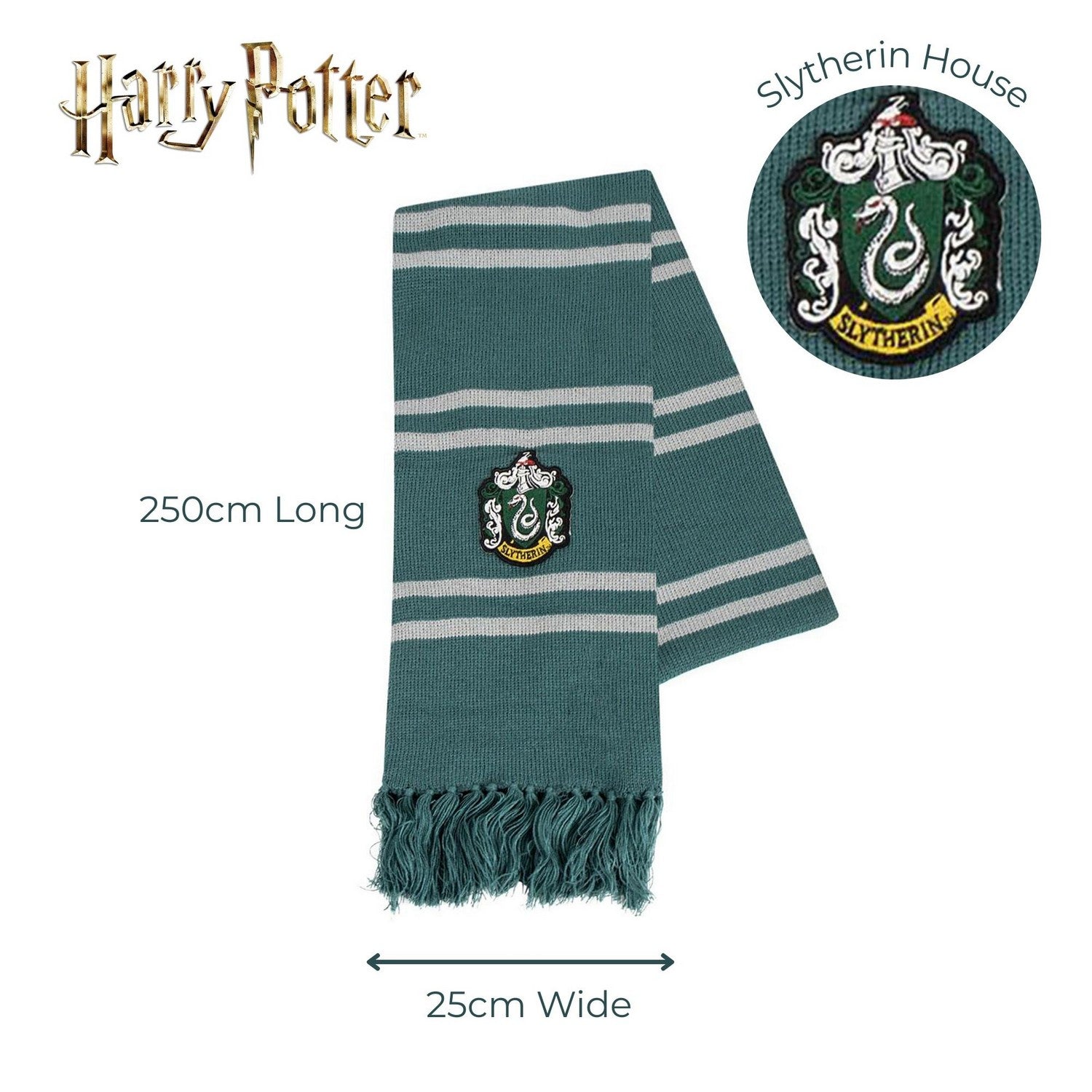 Harry Potter Scarf Slytherin Turquoise 2200010367