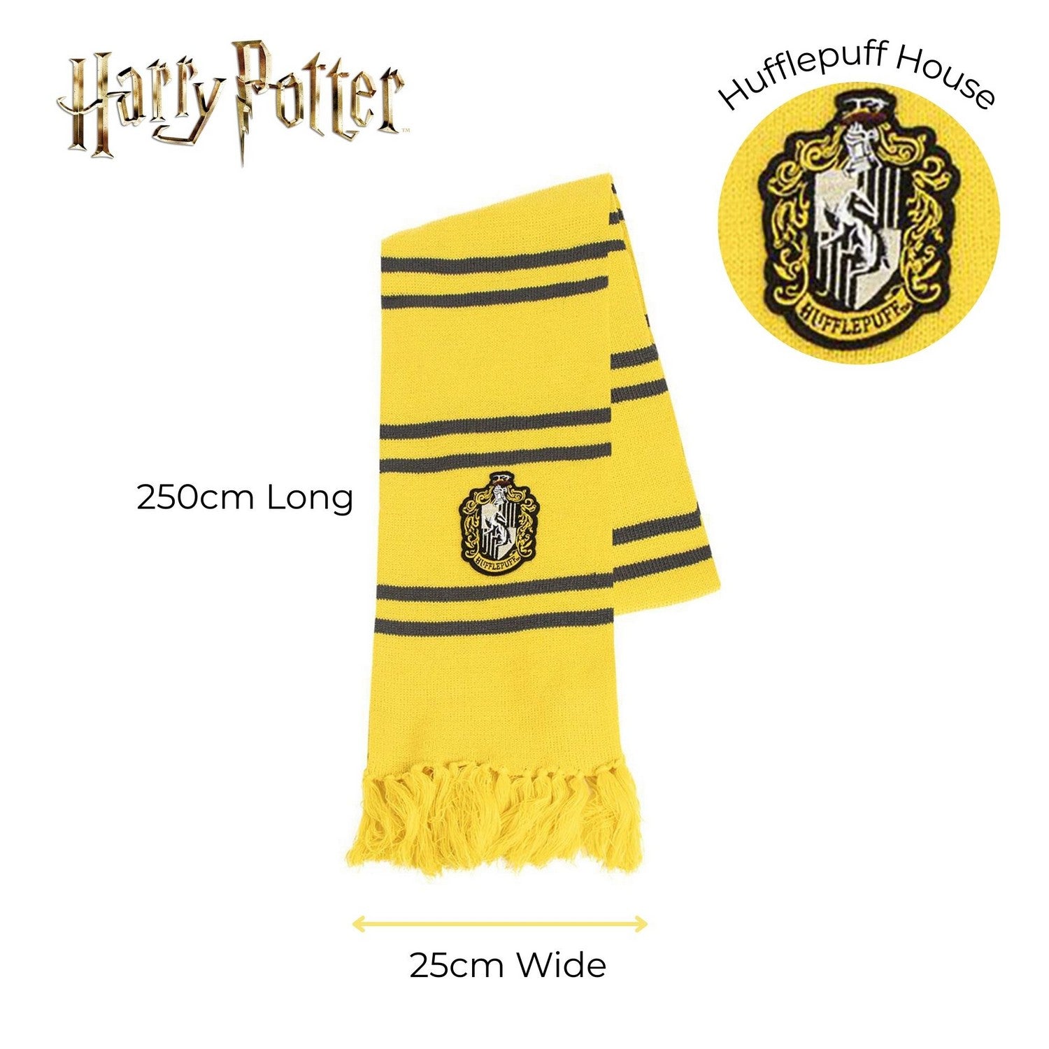 Harry Potter Scarf Hufflepuff Yellow 2200010368