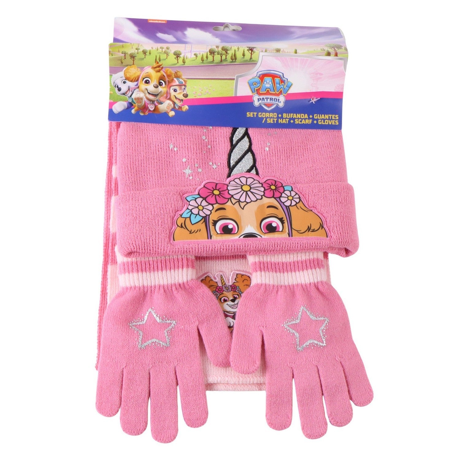 Pre School 3 Piece Hat, Gloves, Scarf Winter Paw Patrol Pink Set 2200010581
