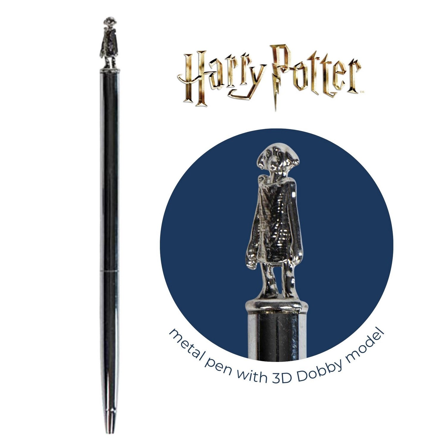 Harry Potter 3 Piece Stationery Set With , Pen And Socks Dobby Blue Notebook 2700001523
