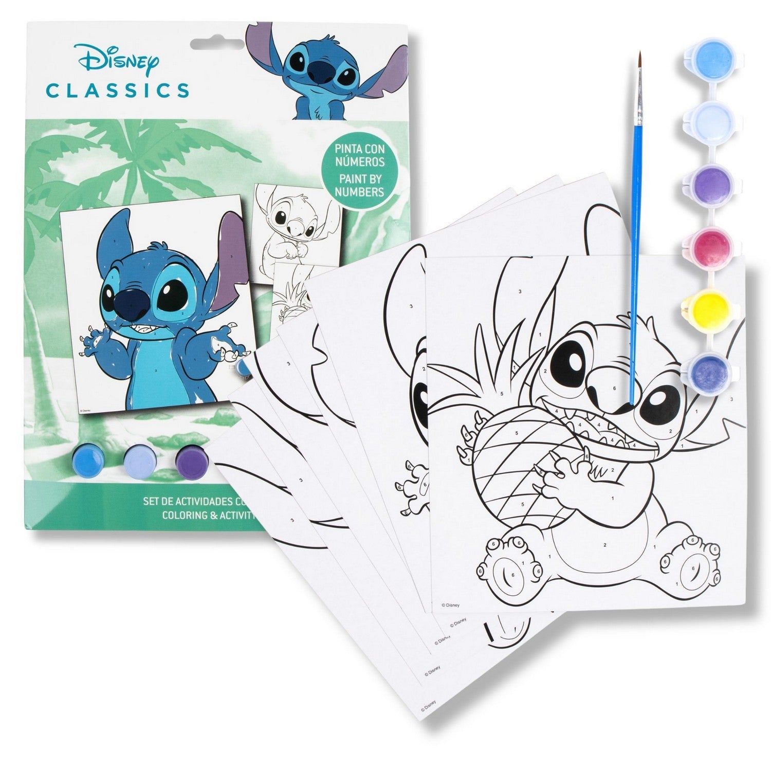 Disney 8 Piece Per Pack Paint By Numbers Stitch Set 2700001808