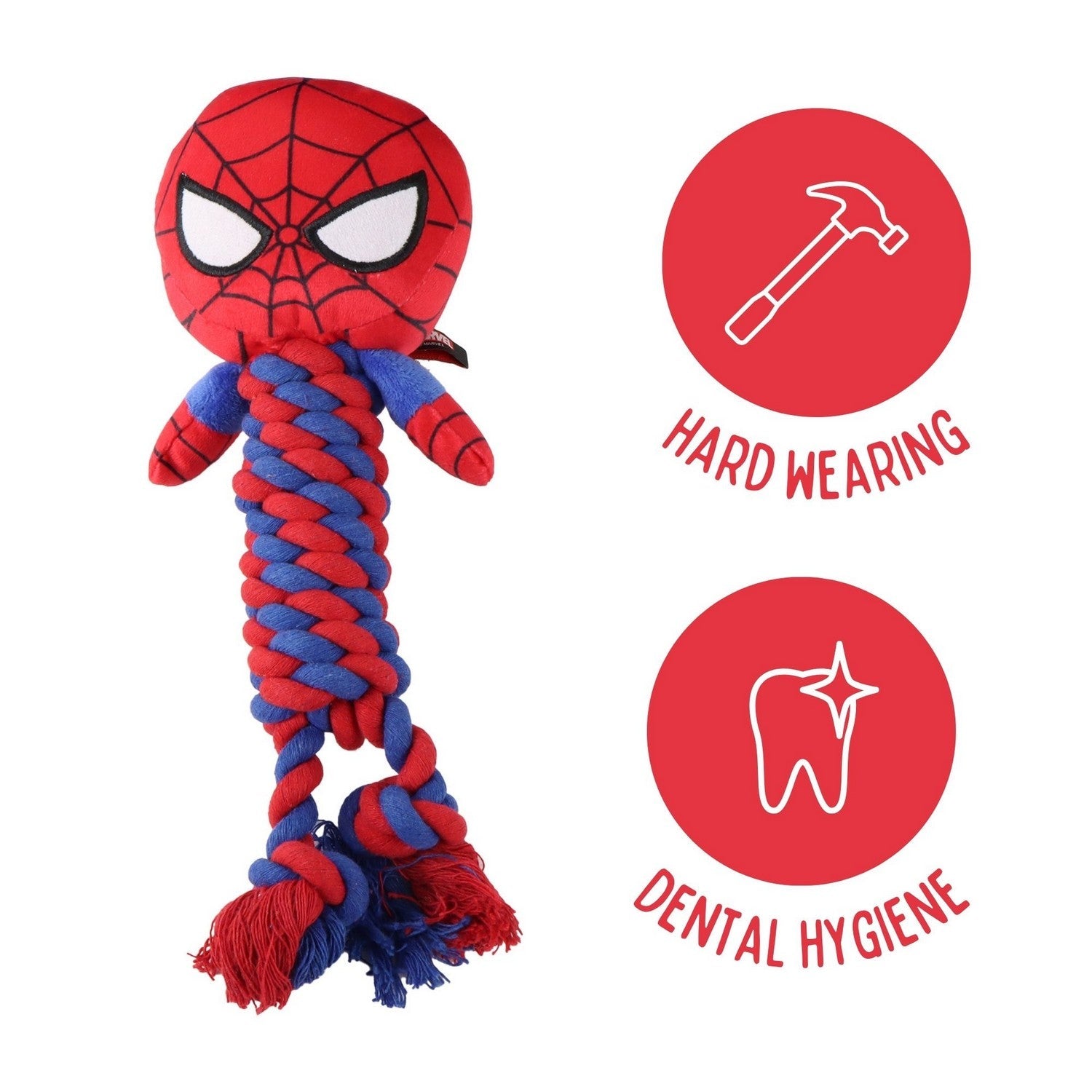 Marvel Dog Teethers Rope Spiderman Pink 2800001534