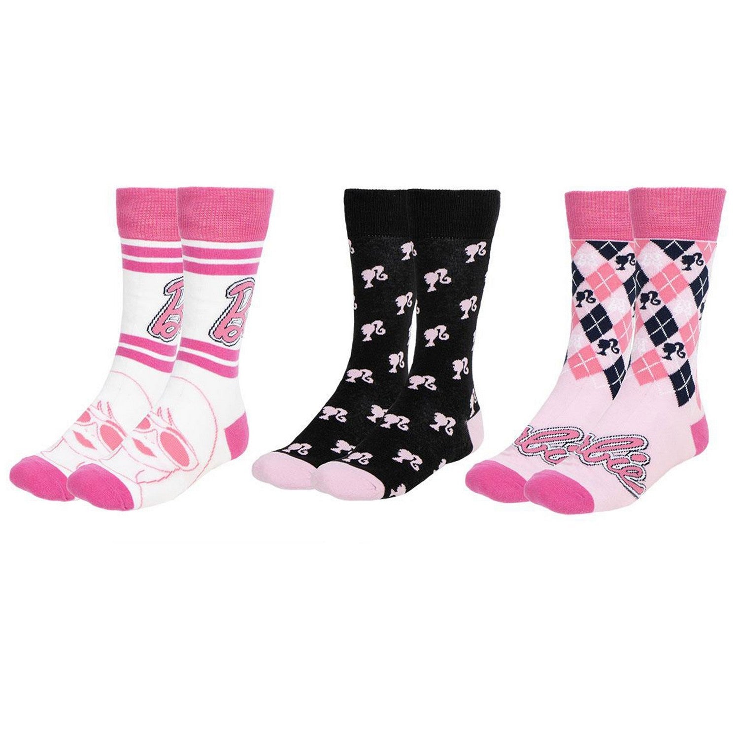 Barbie 3 Pieces Socks Pink Set 2900002452