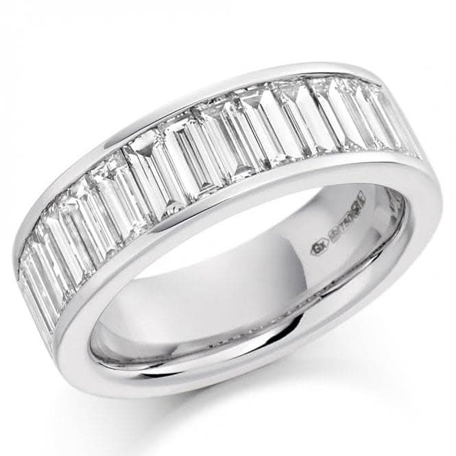 Harmony Collection 2ct Baguette Cut 6.6mm Half Eternity Ring