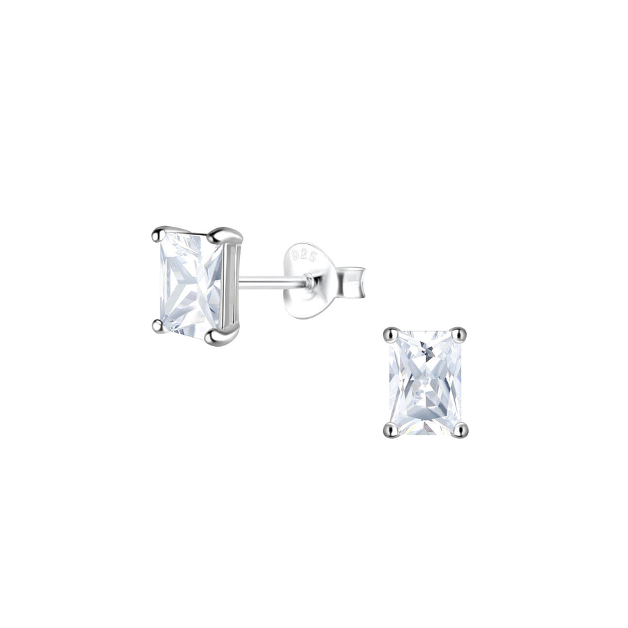 Dew Baguette 4x6mm Zirconia Stud Earrings 32927CZ