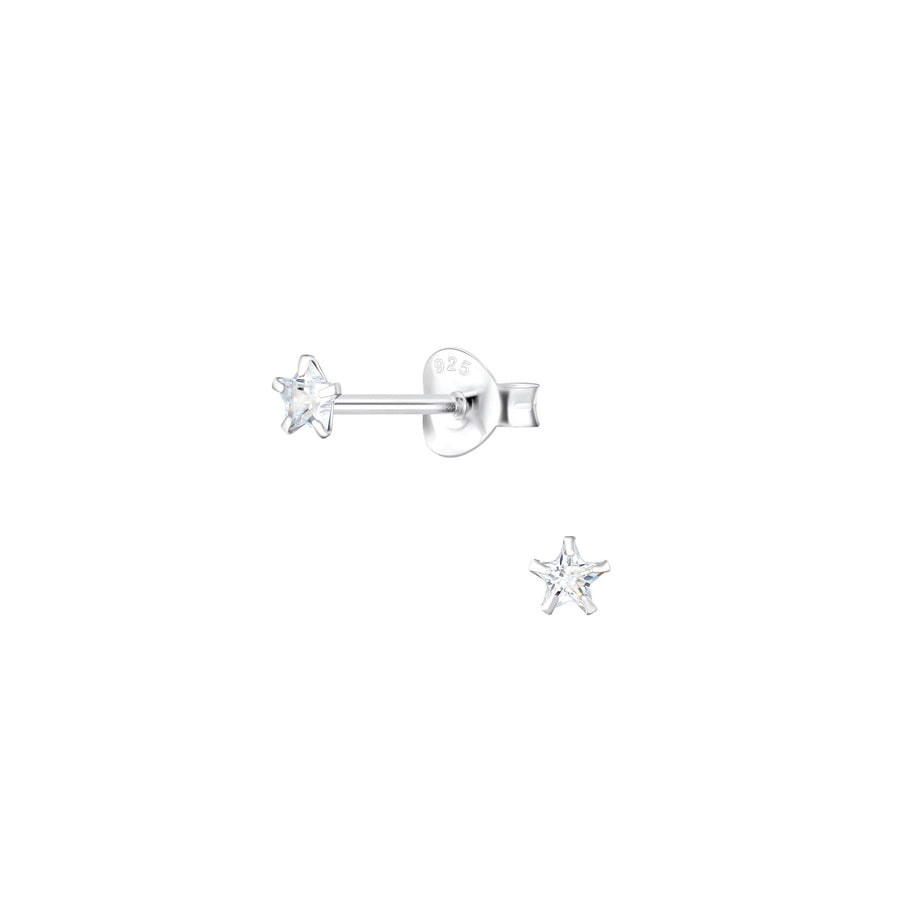 Dew 3mm Zirconia Petite Star Stud Earrings 34889CZ