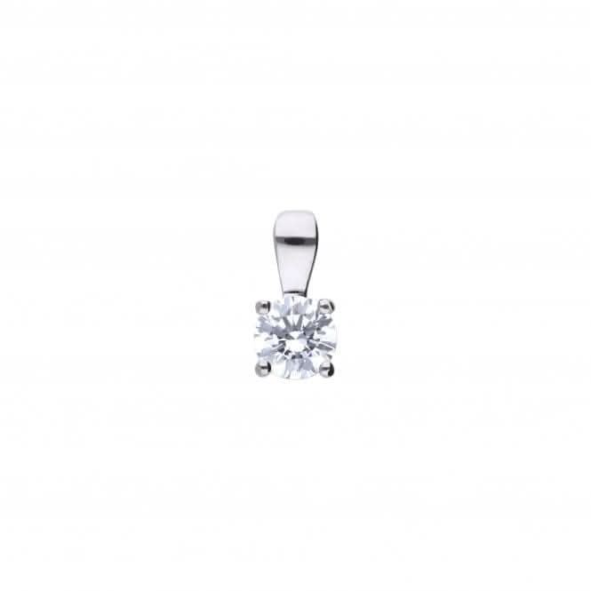 4 Claw Cubic Zirconia Solitaire 0.50ct Pendant P4917