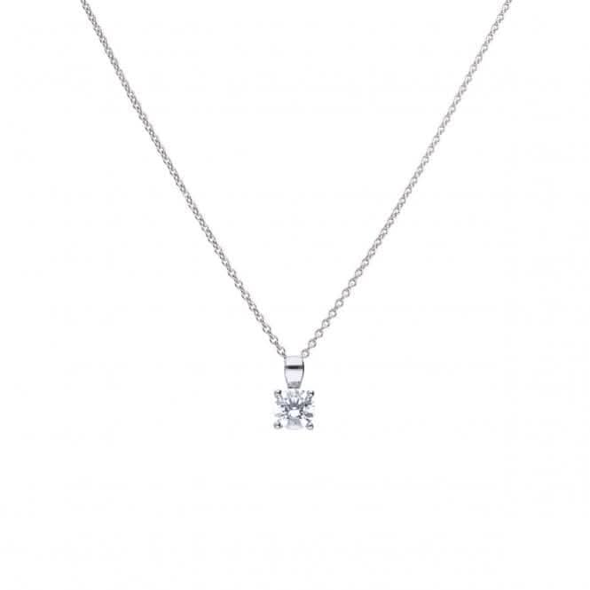 4 Claw Cubic Zirconia Solitaire 0.75ct Pendant P4918