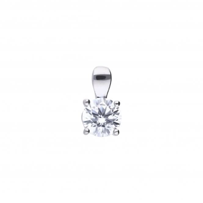 4 Claw Cubic Zirconia Solitaire 0.90ct Pendant P4919