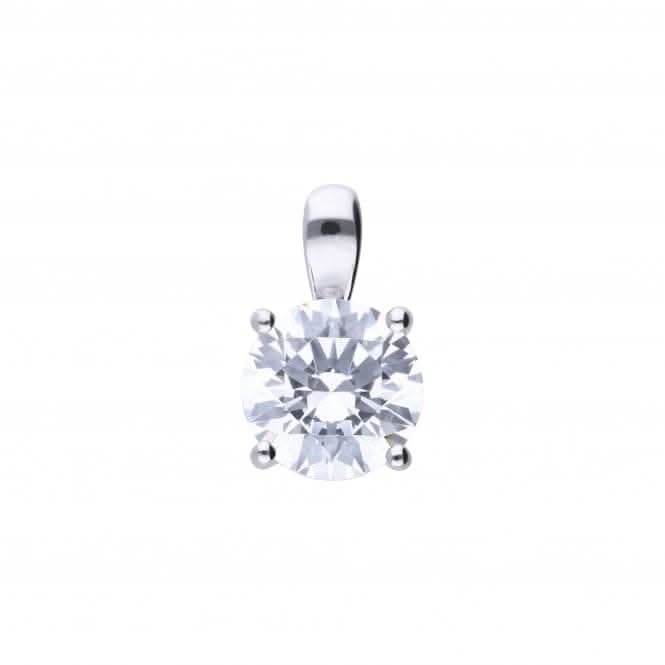 4 Claw Cubic Zirconia Solitaire 2ct Pendant P4920
