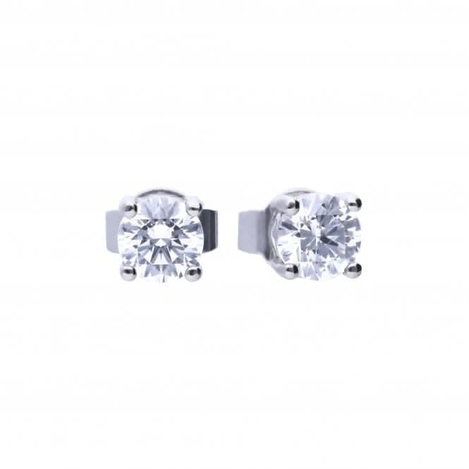 4 Claw Cubic Zirconia Studs 0.50ct E5905