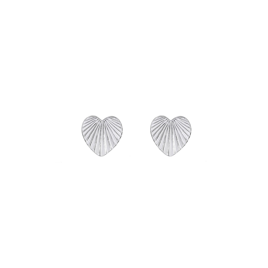Dew Heart Sunburst Stud Earrings 42615HP