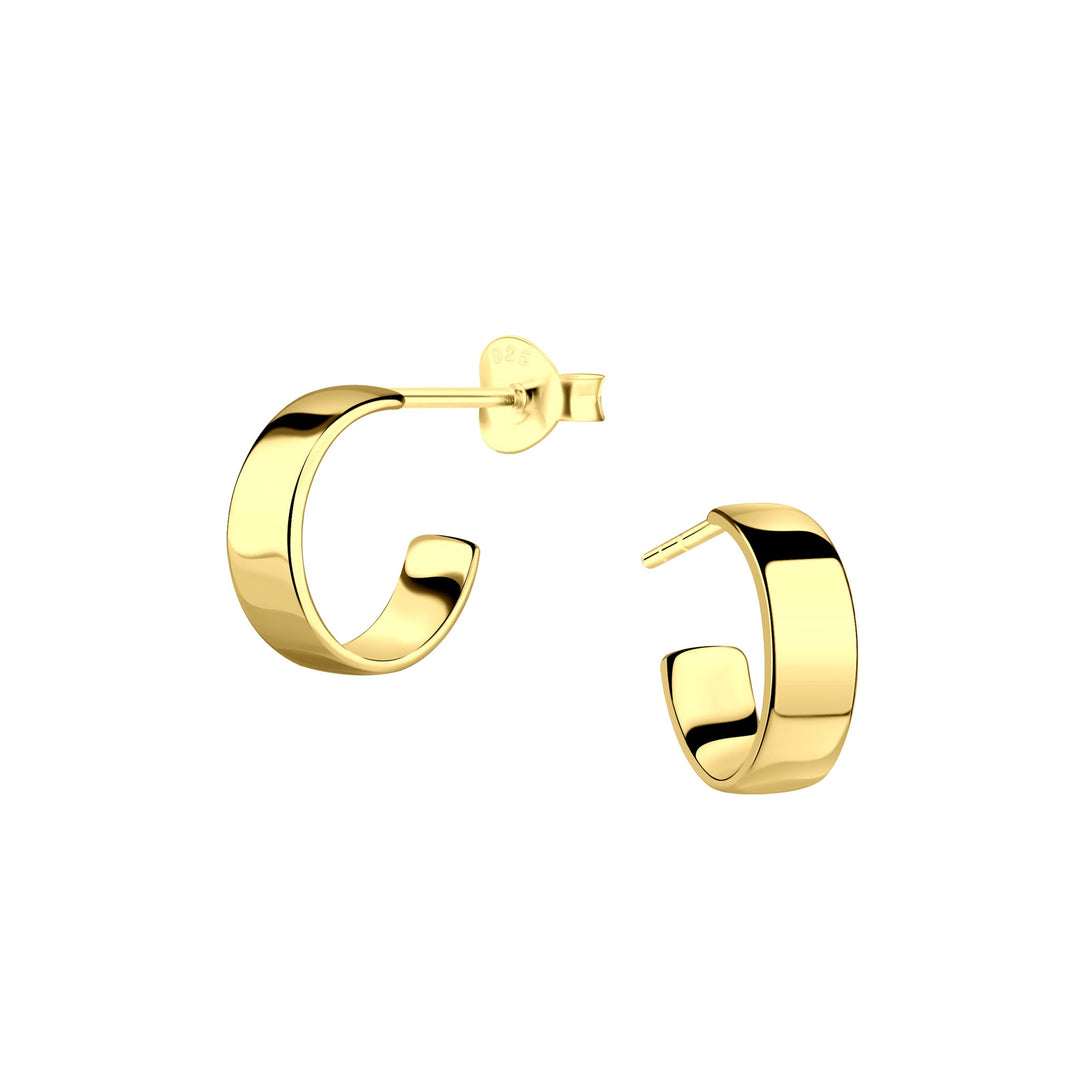Dew Gold Plated 11mm Chunky Stud Hoop Earrings 44399GD