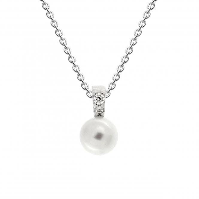 6mm Freshwater Pearl With Zirconia Bale Pendant 9352FPC