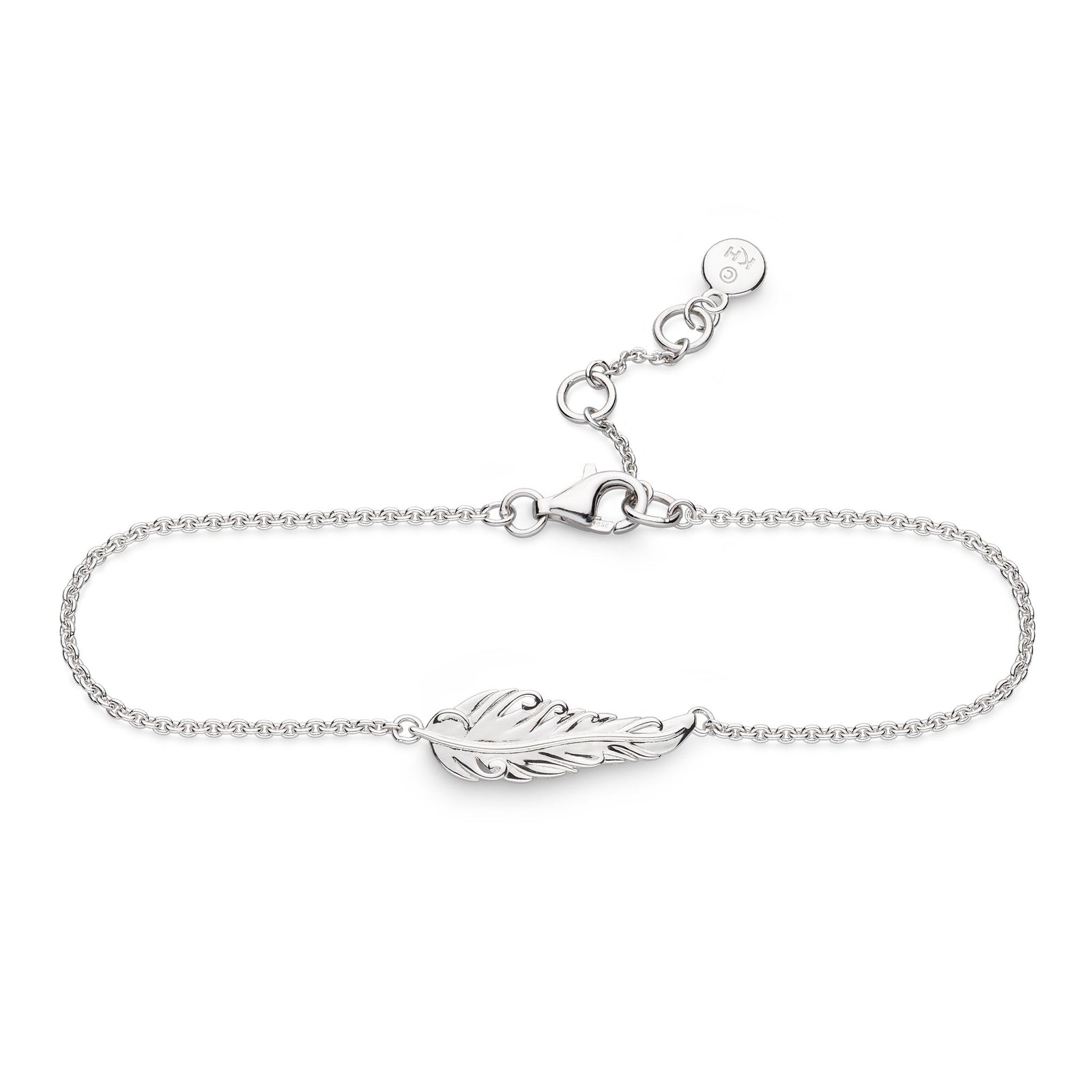 Kit Heath Feather Wisp Rhodium Plated 7.5" Bracelet 70315RP