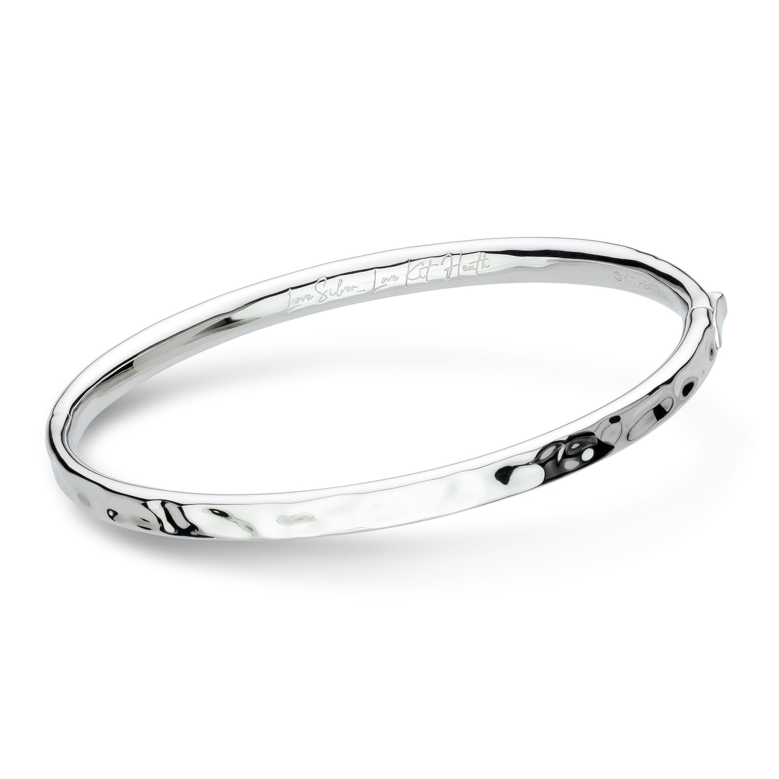 Kit Heath Mirage Reflect Rhodium Plated M/L Hinged Bangle 71224RPML