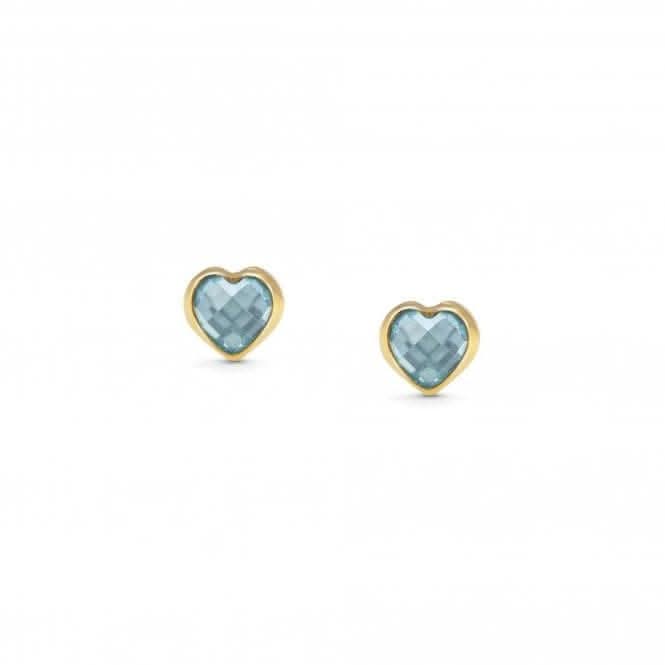 750 Gold Stones Light Blue Earrings 027843/006